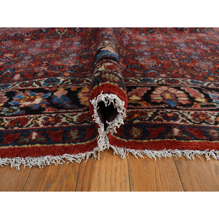 8'5" x 11'3" Vintage Hand Knotted Red Wool Rectangle Oriental Rug - MOA10278163