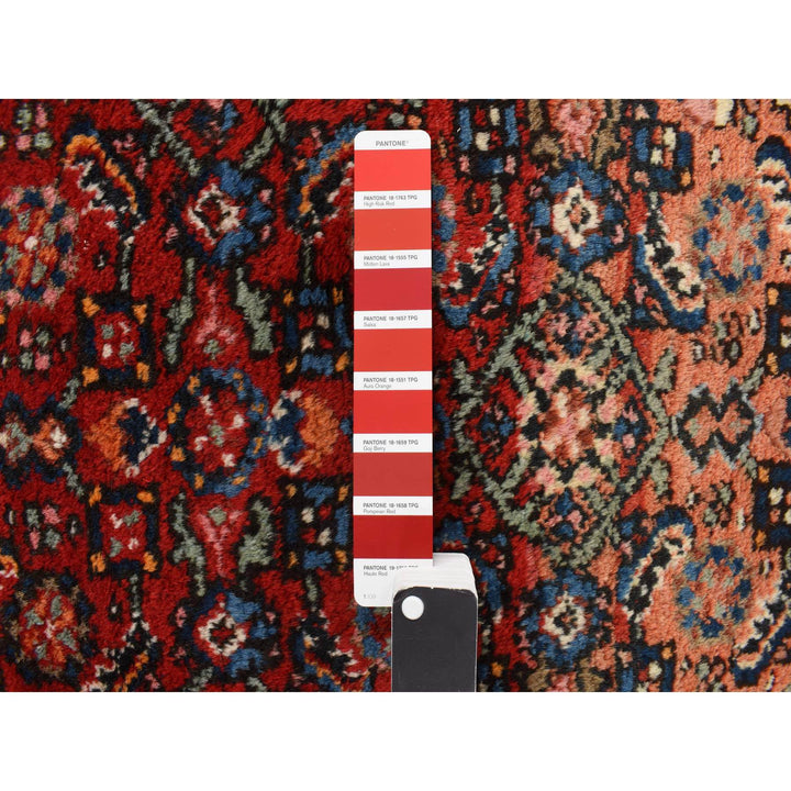 8'5" x 11'3" Vintage Hand Knotted Red Wool Rectangle Oriental Rug - MOA10278163