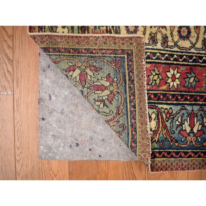 11'1" x 15'4" Vintage Hand Knotted Red Wool Rectangle Oriental Rug - MOA10278174