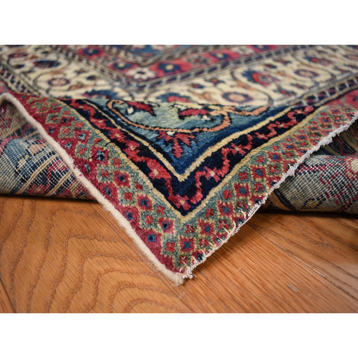 11'1" x 15'4" Vintage Hand Knotted Red Wool Rectangle Oriental Rug - MOA10278174