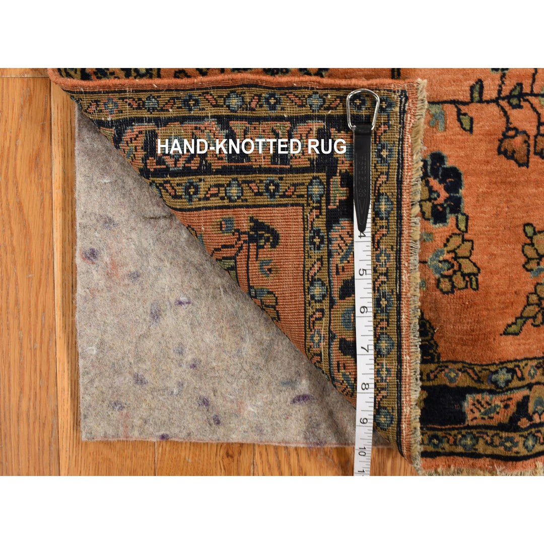 1'10" x 2'8" Vintage Hand Knotted Red Wool Rectangle Oriental Rug - MOA10278186