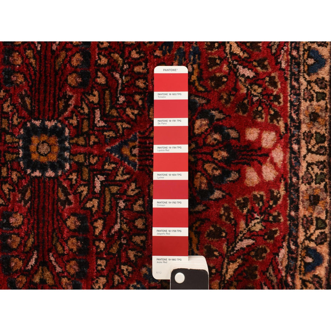 2'0" x 2'6" Vintage Hand Knotted Red Wool Rectangle Oriental Rug - MOA10278187