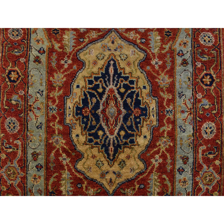 2'7" x 17'7" New Hand Knotted Red Wool Runner Oriental Rug - MOA10278209