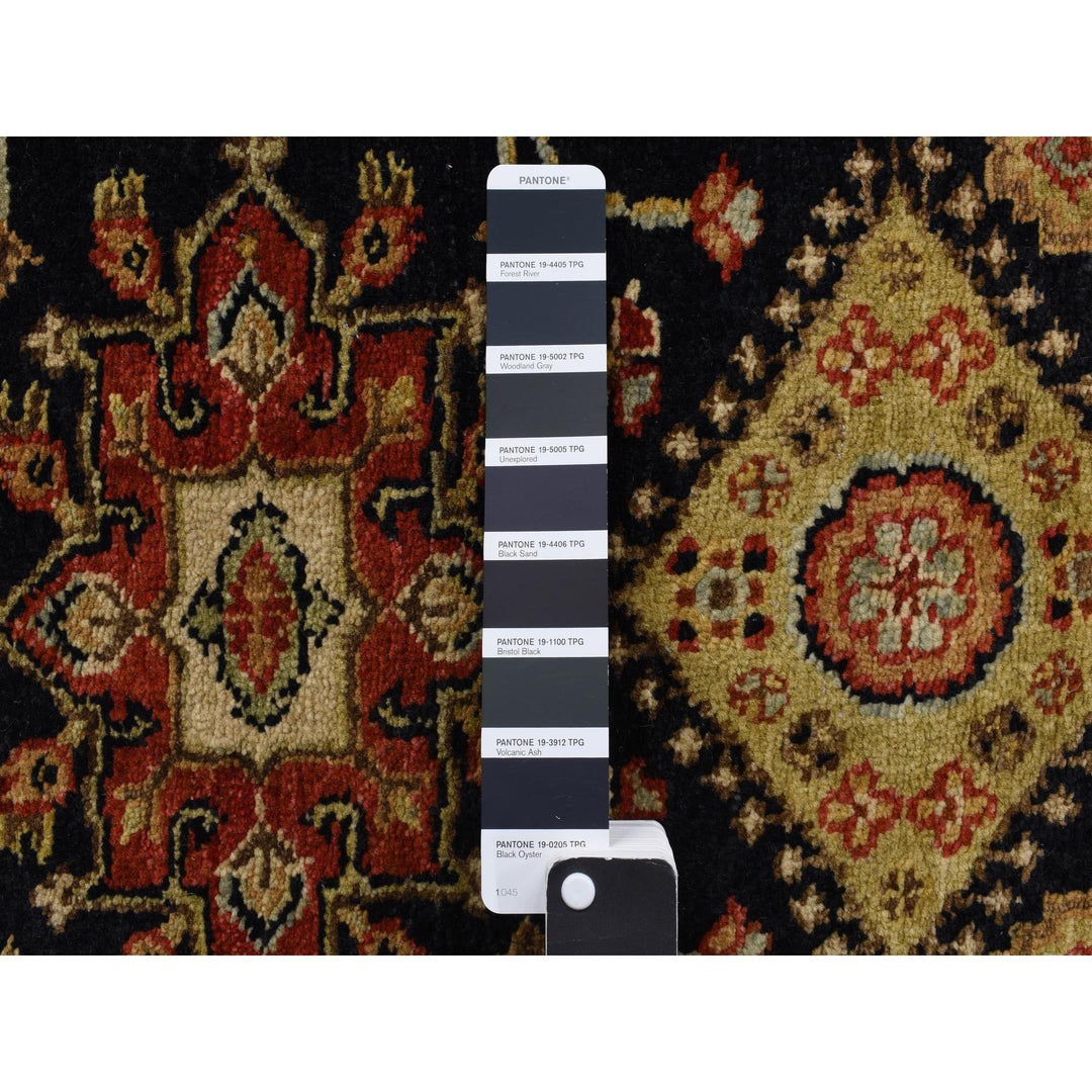 3'0" x 5'2" New Hand Knotted Black Wool Rectangle Oriental Rug - MOA10278213