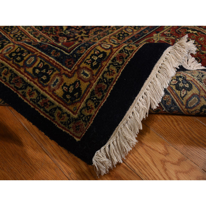 9'0" x 12'3" New Hand Knotted Black Wool & Silk Rectangle Oriental Rug - MOA10278236