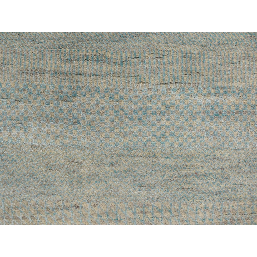 2'5" x 8'0" New Hand Knotted Blue Wool & Silk Runner Oriental Rug - MOA10278252