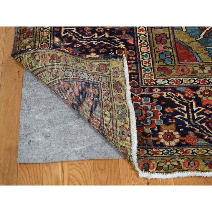 12'1" x 19'2" Vintage Hand Knotted Red Wool Rectangle Oriental Rug - MOA10278261