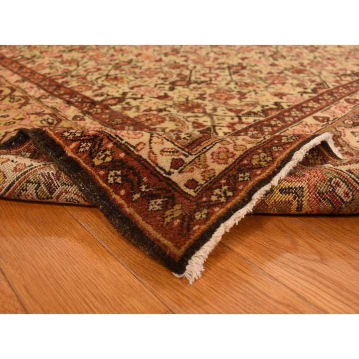 8'3" x 11'5" Vintage Hand Knotted Brown Wool Rectangle Oriental Rug - MOA10278266