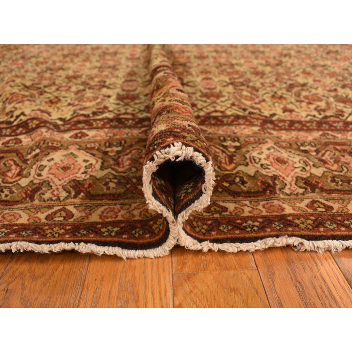 8'3" x 11'5" Vintage Hand Knotted Brown Wool Rectangle Oriental Rug - MOA10278266