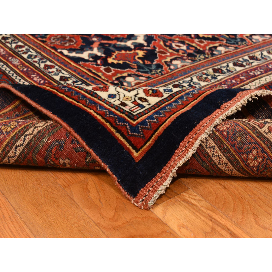 12'6" x 20'1" Vintage Hand Knotted Blue Wool Rectangle Oriental Rug - MOA10278272
