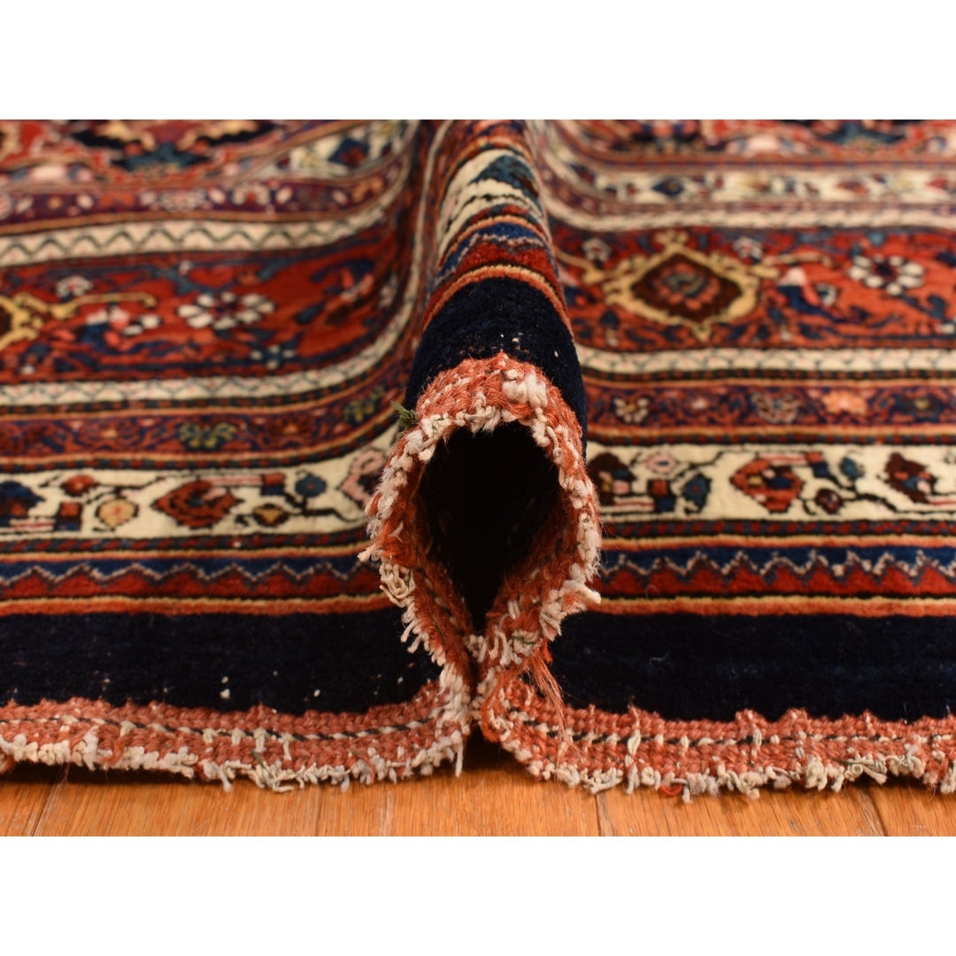 12'6" x 20'1" Vintage Hand Knotted Blue Wool Rectangle Oriental Rug - MOA10278272