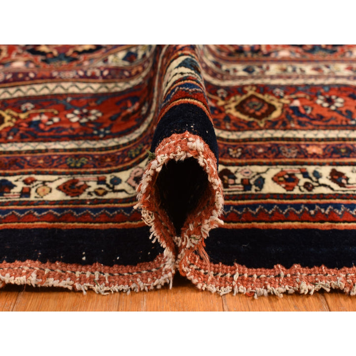 12'6" x 20'1" Vintage Hand Knotted Blue Wool Rectangle Oriental Rug - MOA10278272