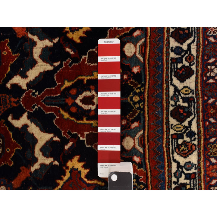 12'6" x 20'1" Vintage Hand Knotted Blue Wool Rectangle Oriental Rug - MOA10278272