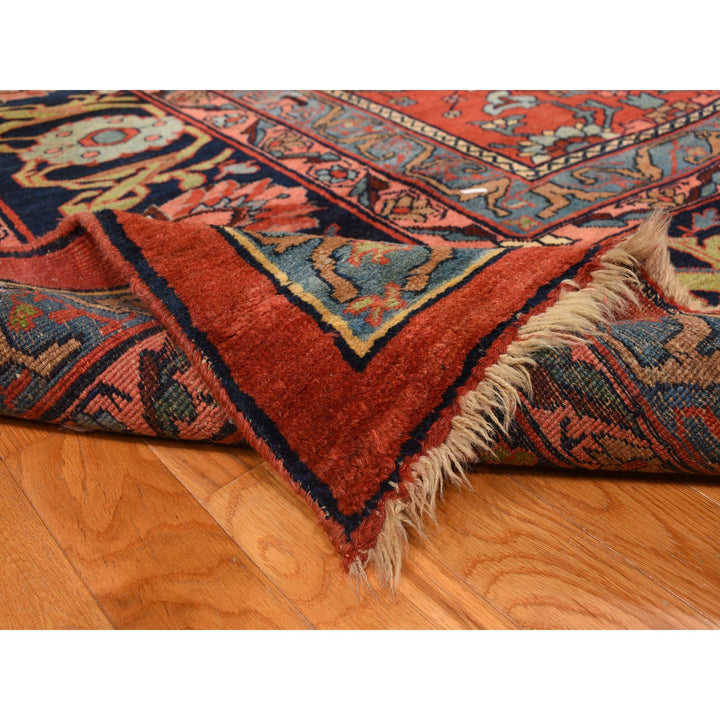 11'2" x 18'5" Vintage Hand Knotted Red Wool Rectangle Oriental Rug - MOA10278275