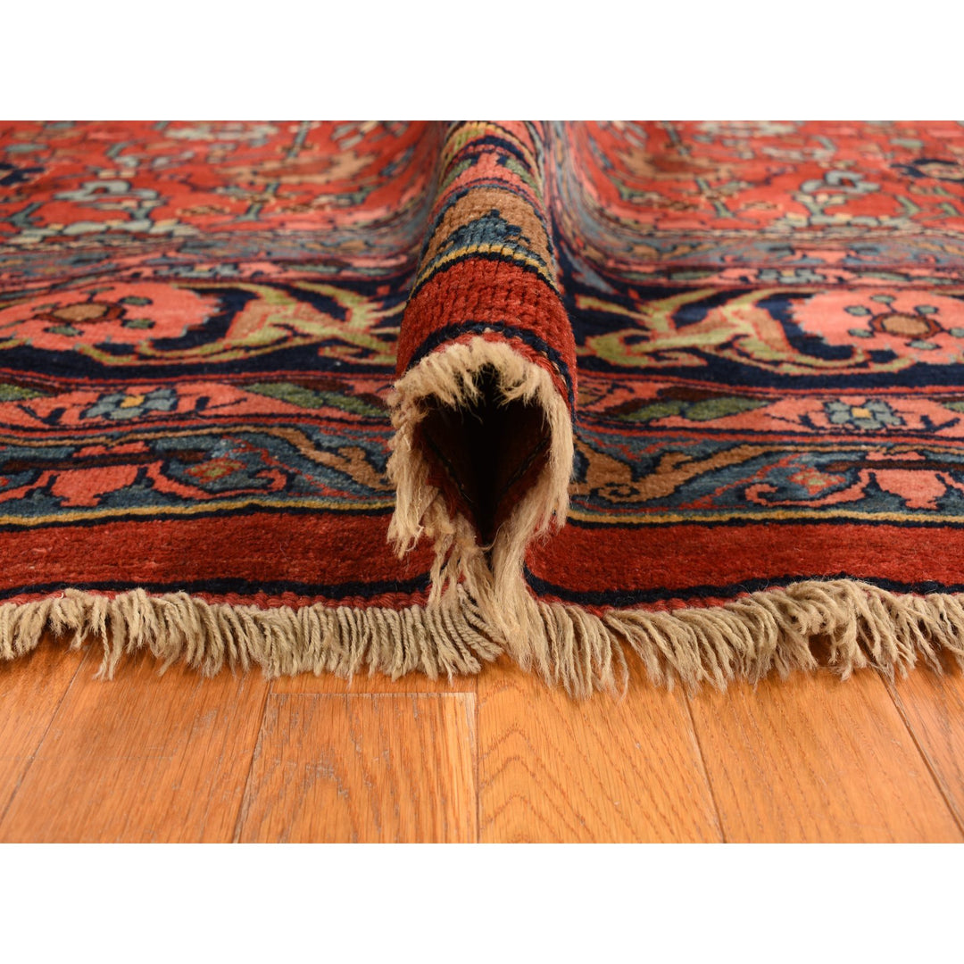 11'2" x 18'5" Vintage Hand Knotted Red Wool Rectangle Oriental Rug - MOA10278275