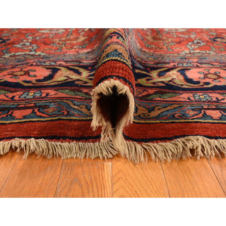 11'2" x 18'5" Vintage Hand Knotted Red Wool Rectangle Oriental Rug - MOA10278275