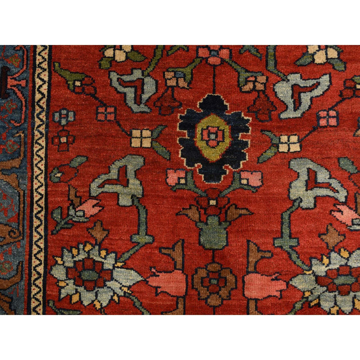 11'2" x 18'5" Vintage Hand Knotted Red Wool Rectangle Oriental Rug - MOA10278275
