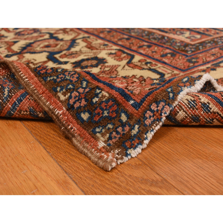 12'6" x 19'6" Vintage Hand Knotted Red Wool Rectangle Oriental Rug - MOA10278276