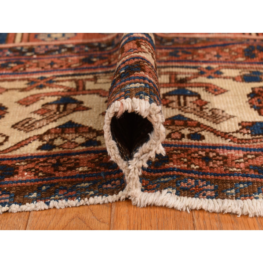 12'6" x 19'6" Vintage Hand Knotted Red Wool Rectangle Oriental Rug - MOA10278276
