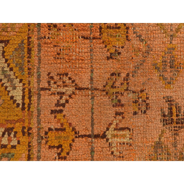 2'1" x 8'3" Vintage Hand Knotted Orange Wool Runner Oriental Rug - MOA10278285