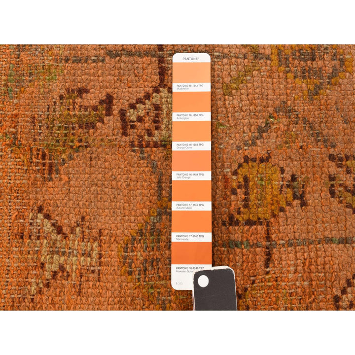 2'1" x 8'3" Vintage Hand Knotted Orange Wool Runner Oriental Rug - MOA10278285