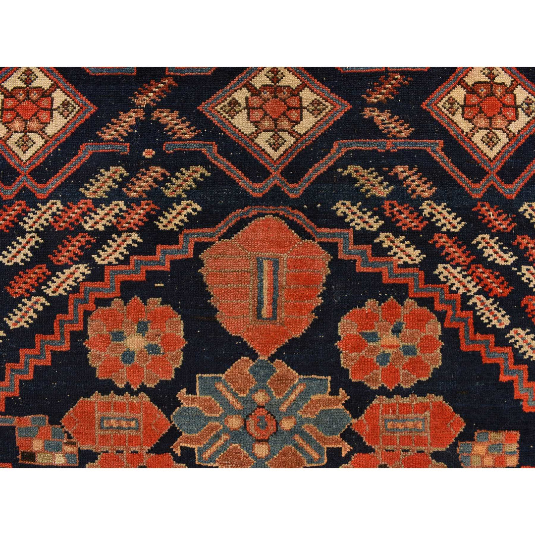 4'6" x 6'7" Vintage Hand Knotted Red Wool Rectangle Oriental Rug - MOA10278302