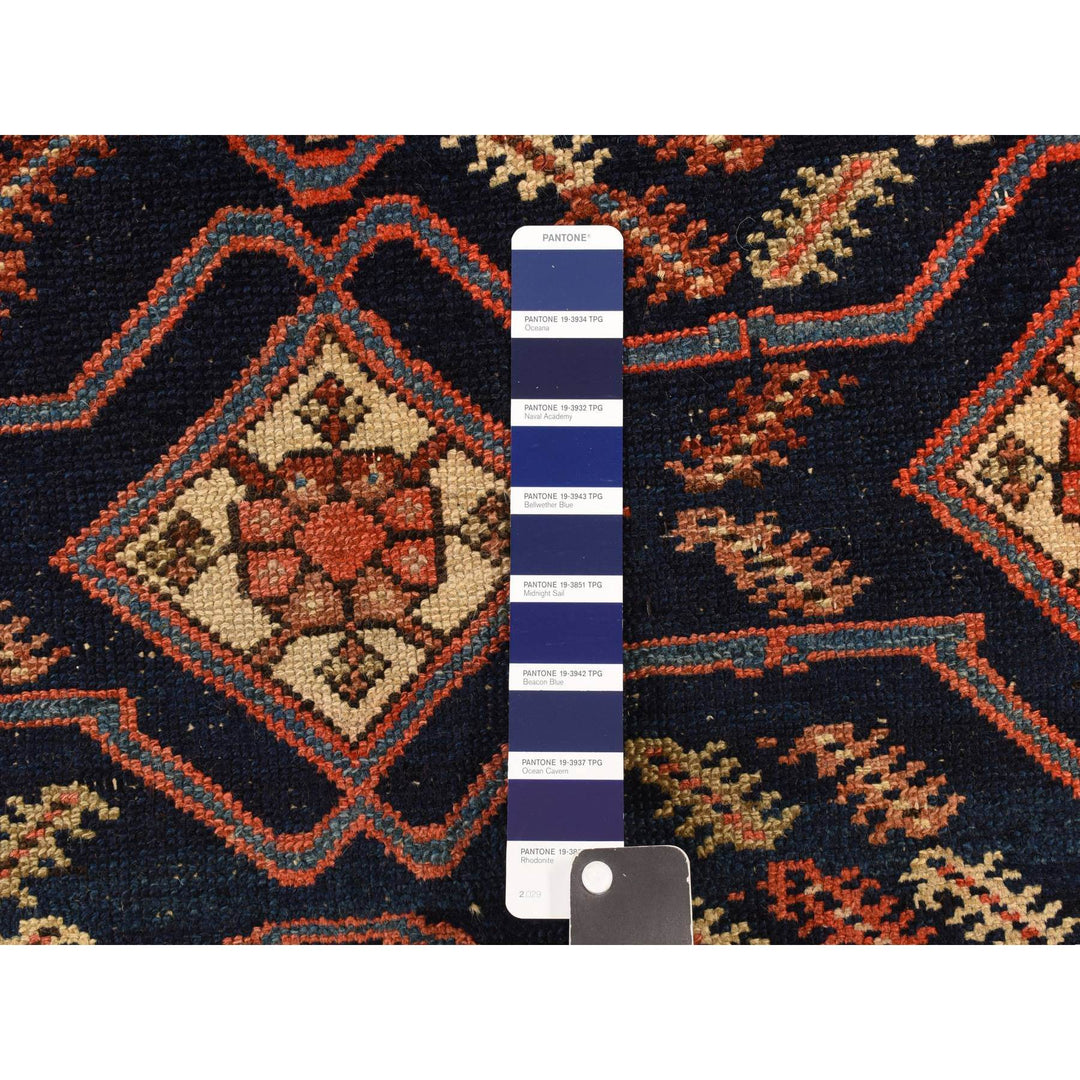 4'6" x 6'7" Vintage Hand Knotted Red Wool Rectangle Oriental Rug - MOA10278302