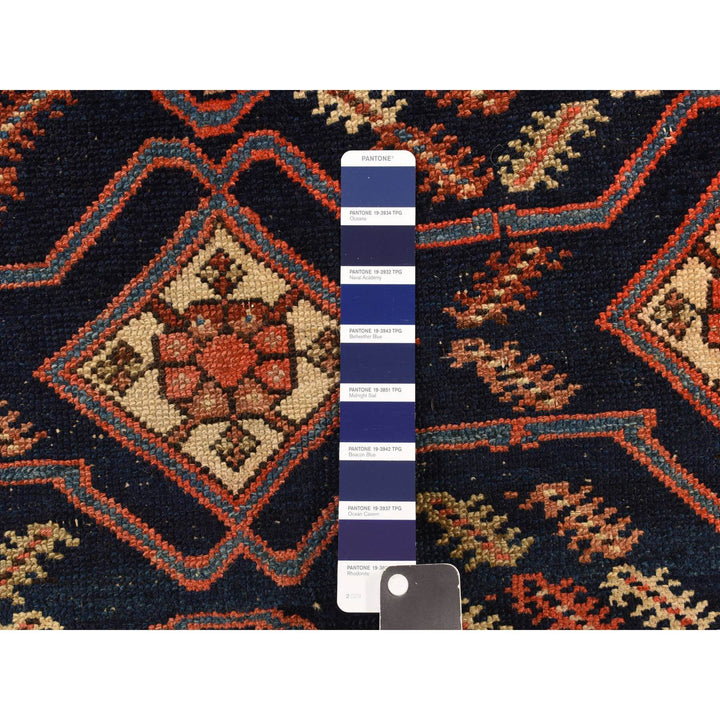 4'6" x 6'7" Vintage Hand Knotted Red Wool Rectangle Oriental Rug - MOA10278302