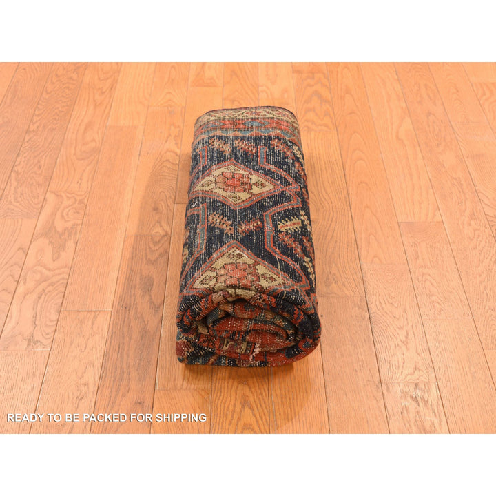 4'6" x 6'7" Vintage Hand Knotted Red Wool Rectangle Oriental Rug - MOA10278302