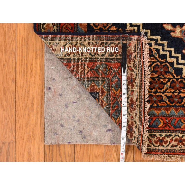 4'6" x 6'7" Vintage Hand Knotted Red Wool Rectangle Oriental Rug - MOA10278302