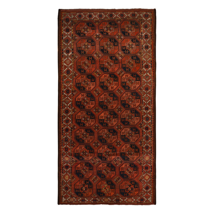 6'3" x 13'3" Vintage Hand Knotted Red Wool Runner Oriental Rug - MOA10278304