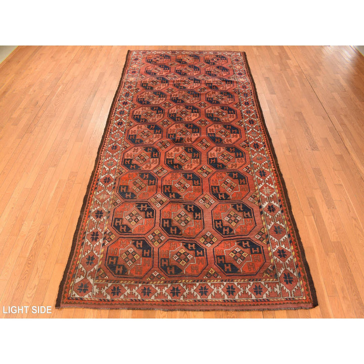 6'3" x 13'3" Vintage Hand Knotted Red Wool Runner Oriental Rug - MOA10278304