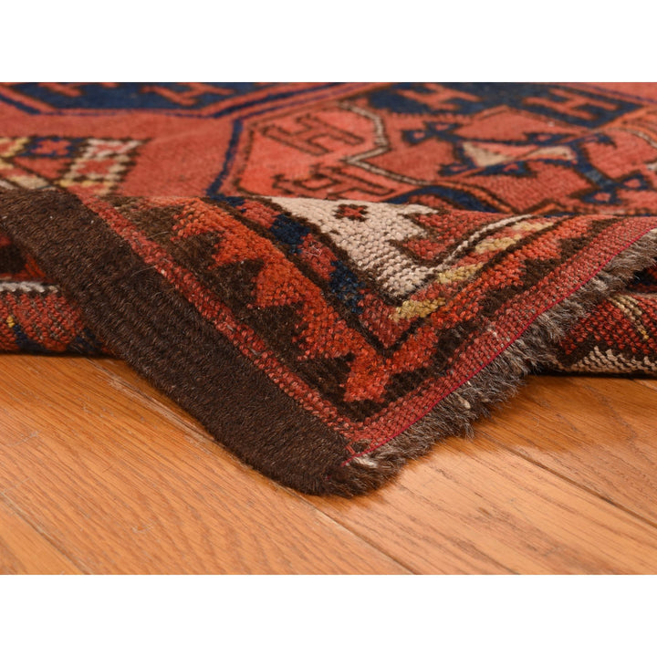 6'3" x 13'3" Vintage Hand Knotted Red Wool Runner Oriental Rug - MOA10278304