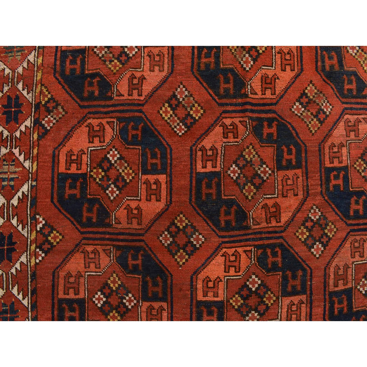6'3" x 13'3" Vintage Hand Knotted Red Wool Runner Oriental Rug - MOA10278304