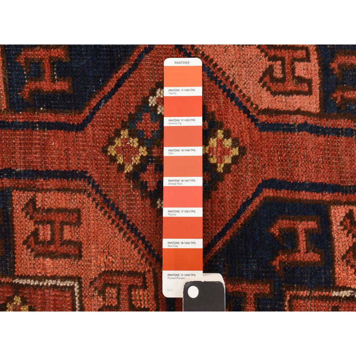 6'3" x 13'3" Vintage Hand Knotted Red Wool Runner Oriental Rug - MOA10278304