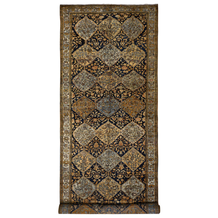 6'8" x 19'3" Vintage Hand Knotted Yellow Wool Runner Oriental Rug - MOA10278322