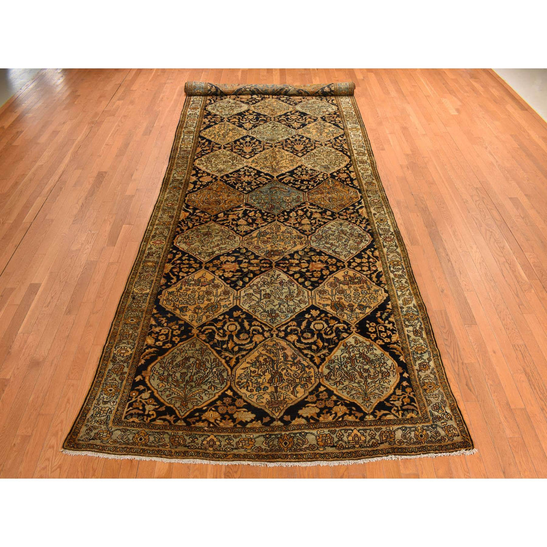 6'8" x 19'3" Vintage Hand Knotted Yellow Wool Runner Oriental Rug - MOA10278322