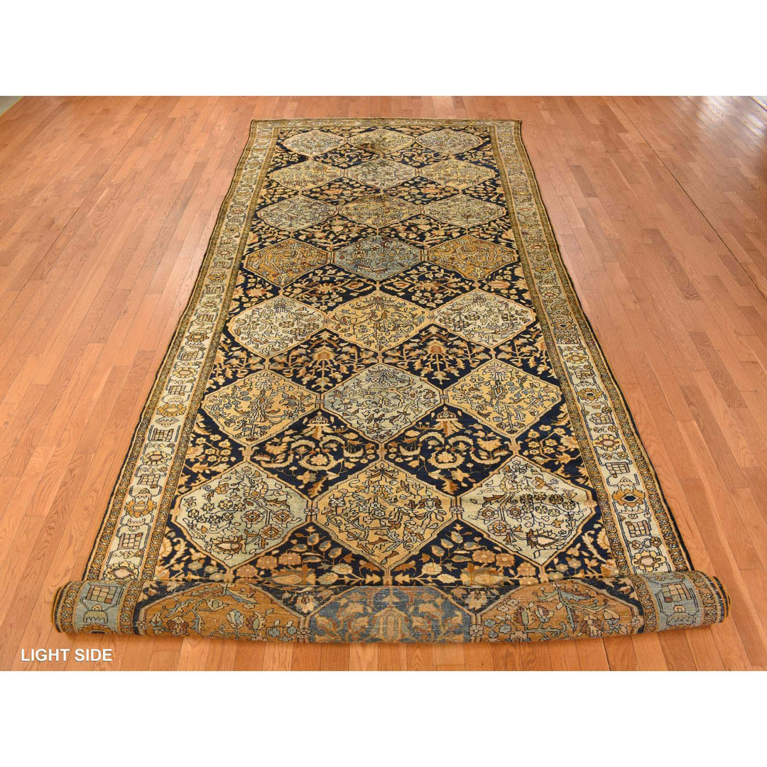 6'8" x 19'3" Vintage Hand Knotted Yellow Wool Runner Oriental Rug - MOA10278322