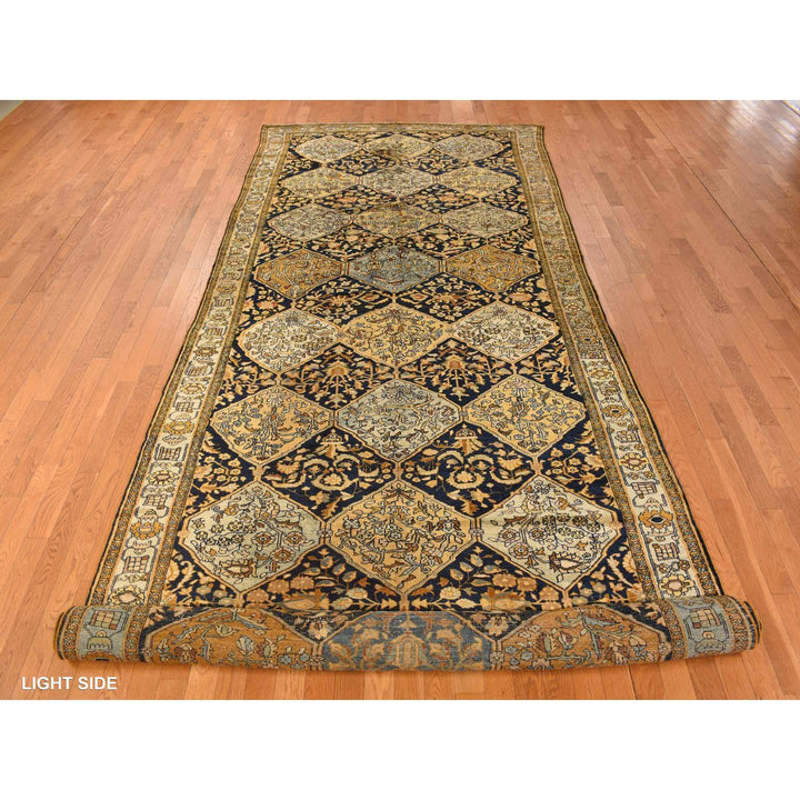 6'8" x 19'3" Vintage Hand Knotted Yellow Wool Runner Oriental Rug - MOA10278322