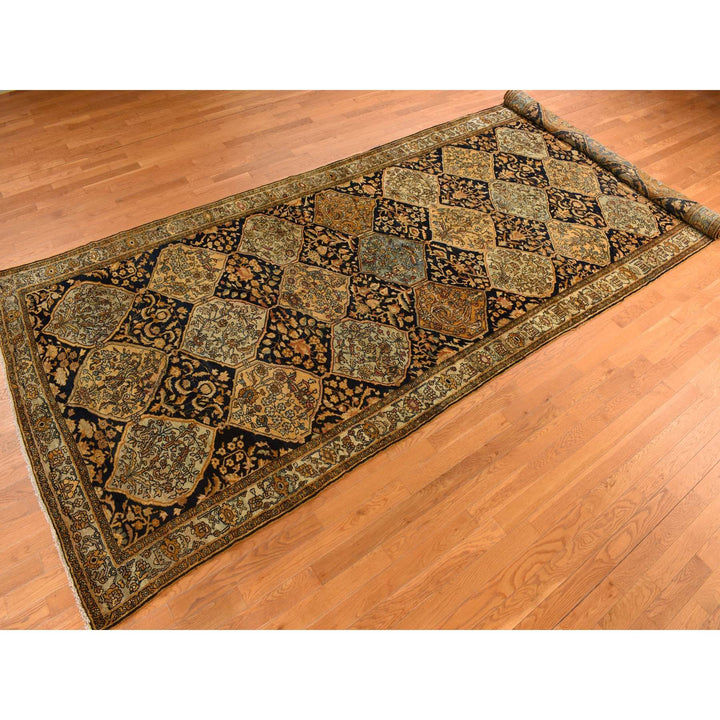 6'8" x 19'3" Vintage Hand Knotted Yellow Wool Runner Oriental Rug - MOA10278322