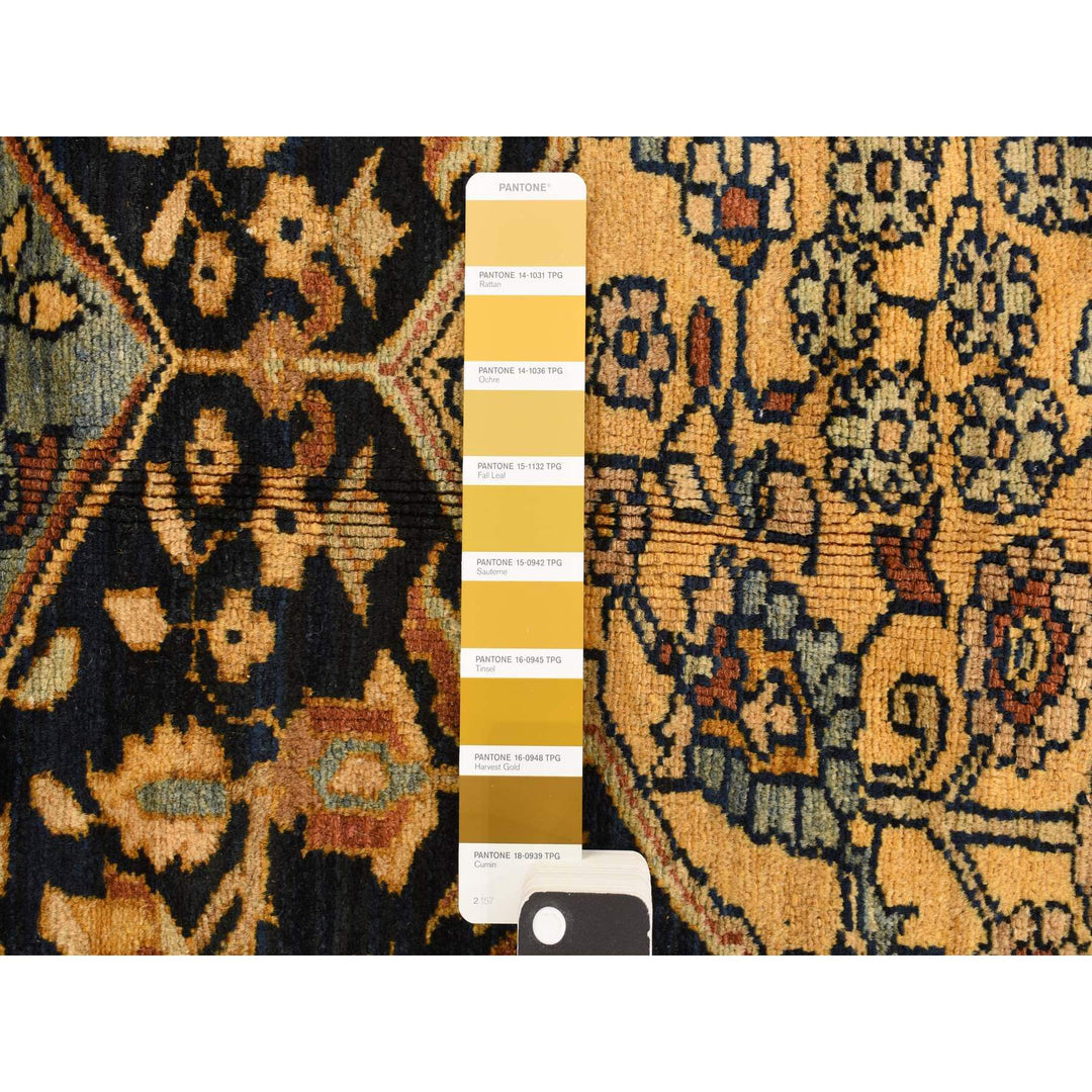 6'8" x 19'3" Vintage Hand Knotted Yellow Wool Runner Oriental Rug - MOA10278322