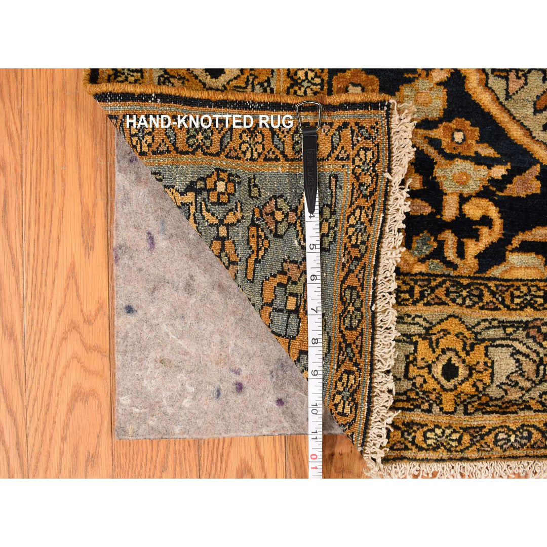 6'8" x 19'3" Vintage Hand Knotted Yellow Wool Runner Oriental Rug - MOA10278322