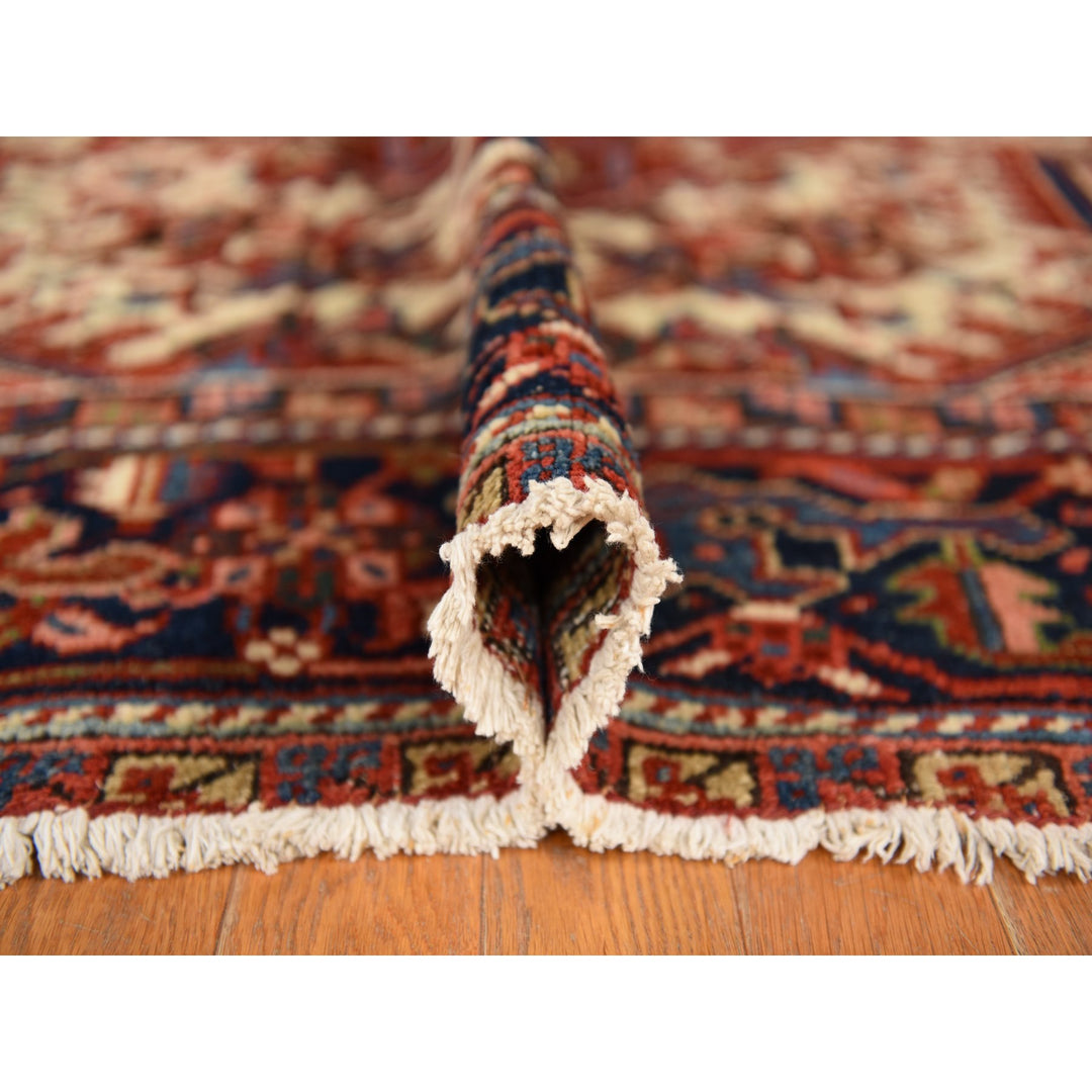 8'9" x 12'3" Vintage Hand Knotted Red Wool Rectangle Oriental Rug - MOA10278324