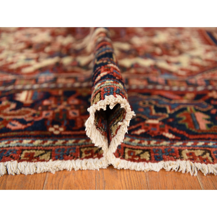 8'9" x 12'3" Vintage Hand Knotted Red Wool Rectangle Oriental Rug - MOA10278324