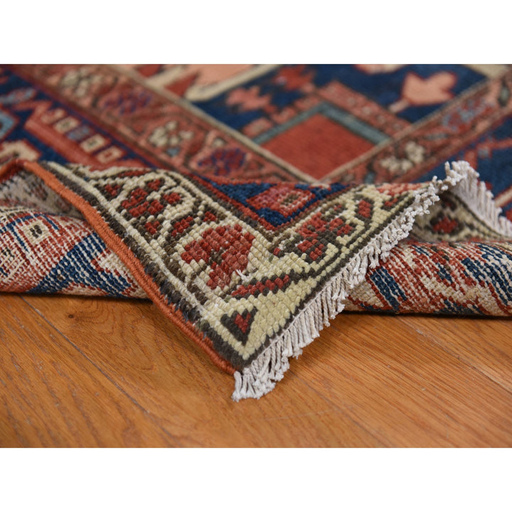 9'2" x 14'0" Vintage Hand Knotted Red Wool Rectangle Oriental Rug - MOA10278327