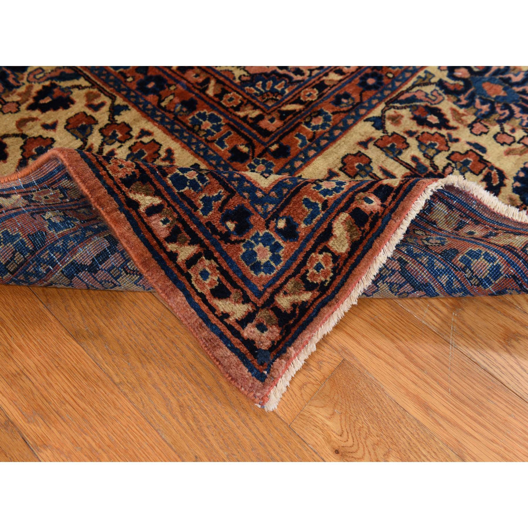 9'10" x 13'7" Vintage Hand Knotted Red Wool Rectangle Oriental Rug - MOA10278330