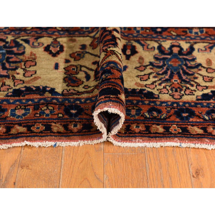 9'10" x 13'7" Vintage Hand Knotted Red Wool Rectangle Oriental Rug - MOA10278330