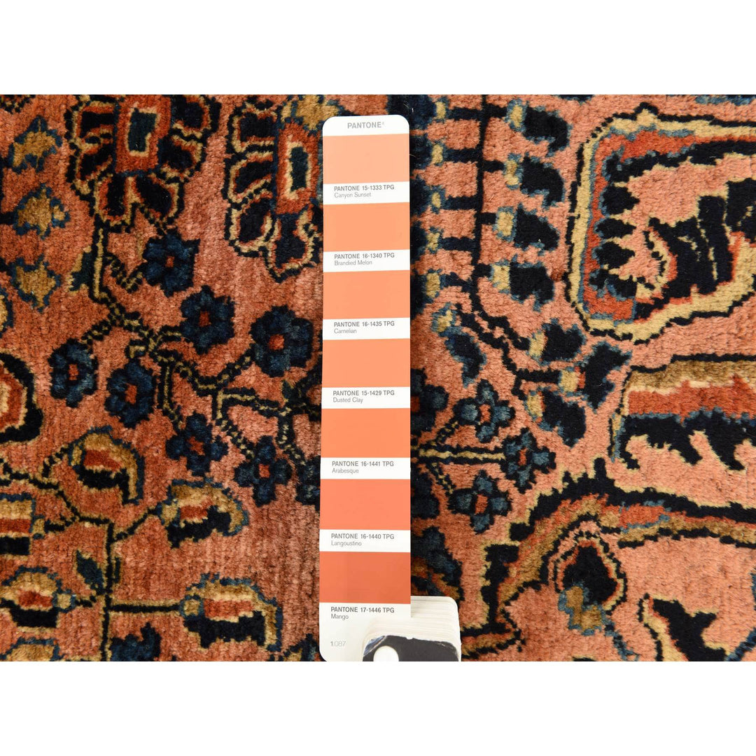9'10" x 13'7" Vintage Hand Knotted Red Wool Rectangle Oriental Rug - MOA10278330