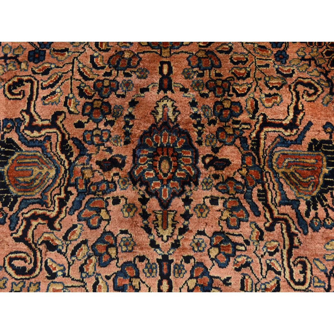 9'10" x 13'7" Vintage Hand Knotted Red Wool Rectangle Oriental Rug - MOA10278330