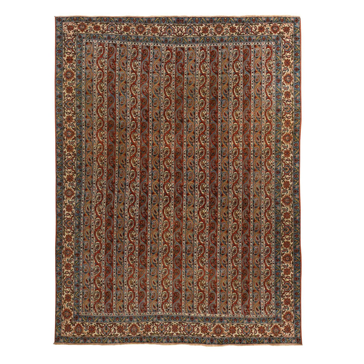 7'0" x 10'4" Vintage Hand Knotted Red Wool Rectangle Oriental Rug - MOA10278352